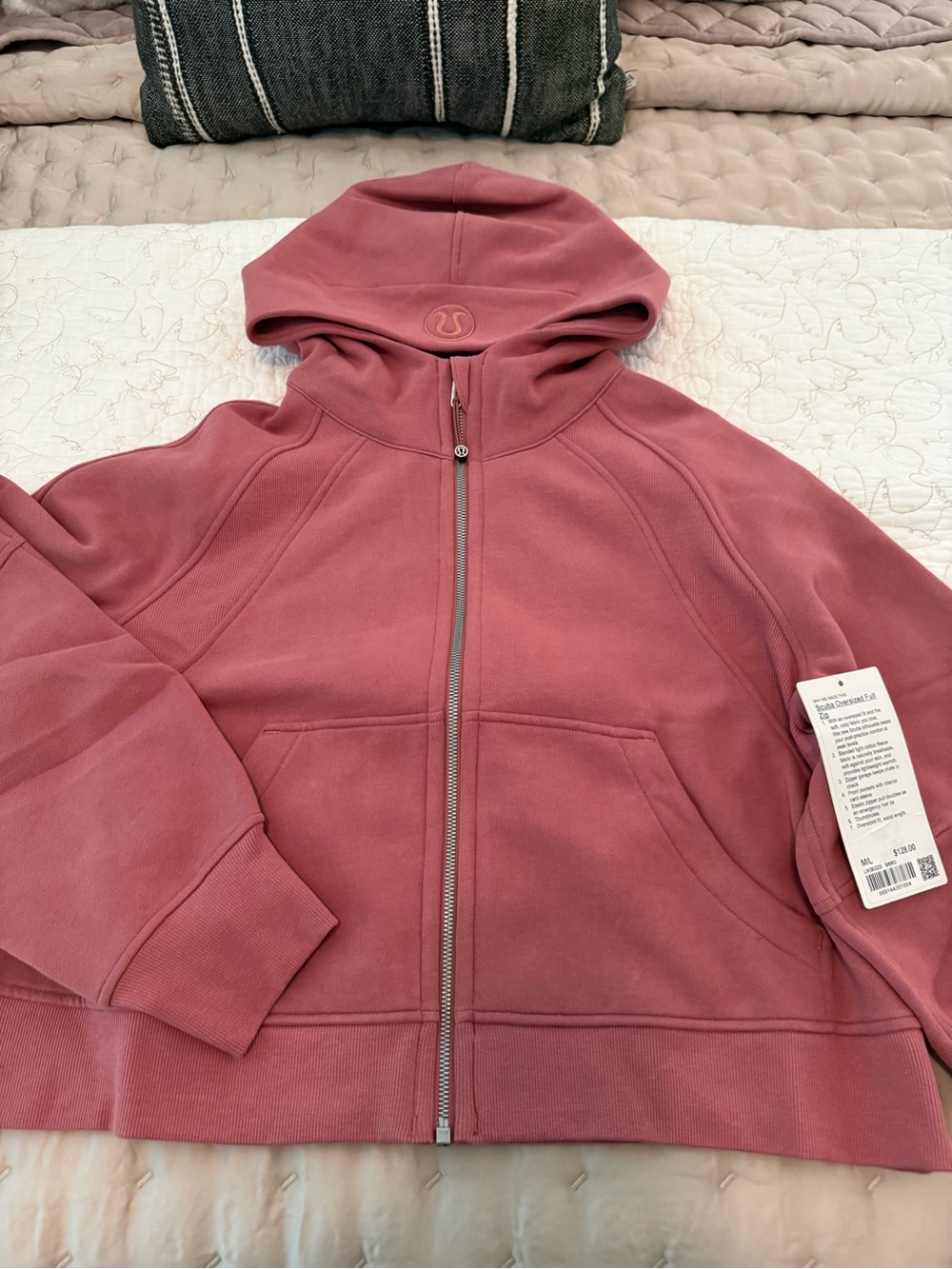 NWT Lululemon Scuba Full-Zip Hoodie M/L Brier Rose